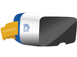 VR goggles with SJSU logo