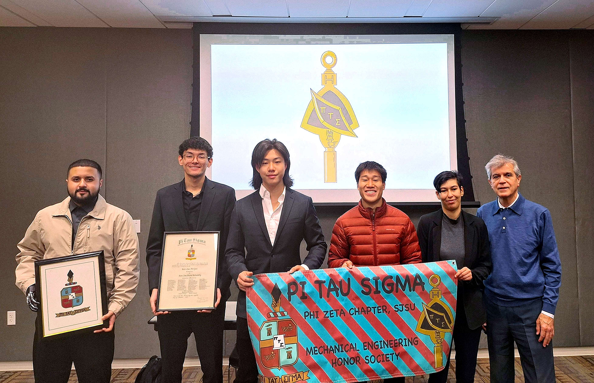 Pi Tau Sigma members in color